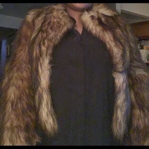 Faux fur HM coat size small